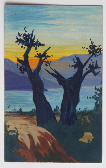 Gaston SUISSE (1896-1988) - Bords du lac de Presba. 1918.